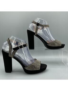 NEW Sugar Women’s Prisila 2 Platform Dress Sandals Black Size 8M